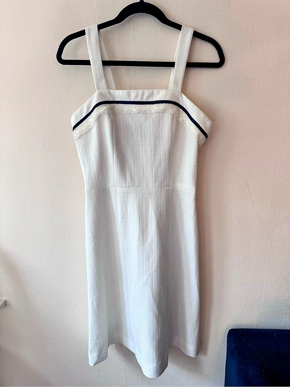 Vintage sailor dress white and blue Mini Dress Like New - possibly handmade